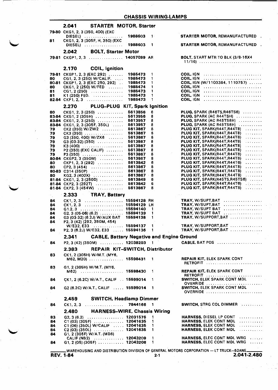 52A 1979-1984 GM Trucks Illustration Catalogue preview img 9