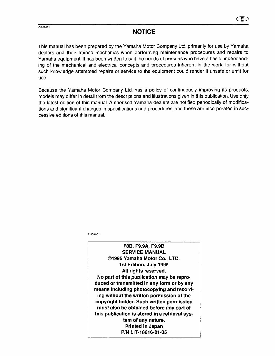 1997 Yamaha F9.9 MSHV Outboard Service & Repair Manual preview img 2
