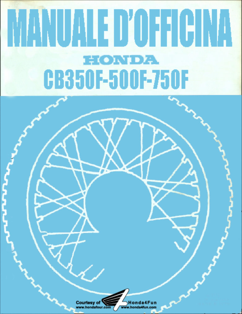 1972 Honda CB350F, CB500F & CB750F Service & Repair Manual (in Italian) preview img 1