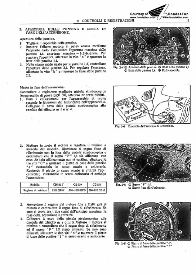 1972 Honda CB350F, CB500F & CB750F Service & Repair Manual (in Italian) preview img 6