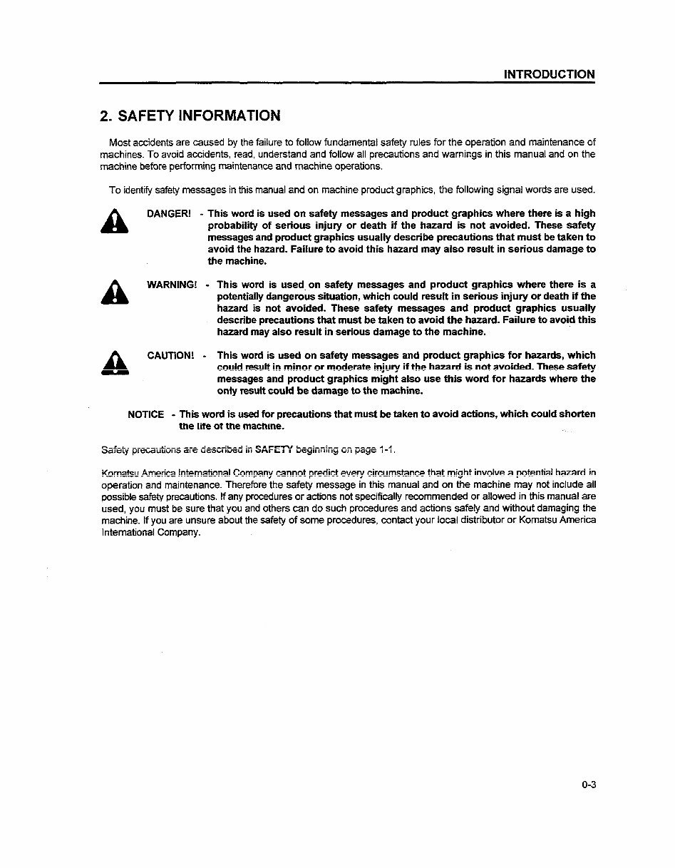 KOMATSU WA250-3 Wheel Loader Operation & Maintenance Manual (S/N: 53001 and up) preview img 4