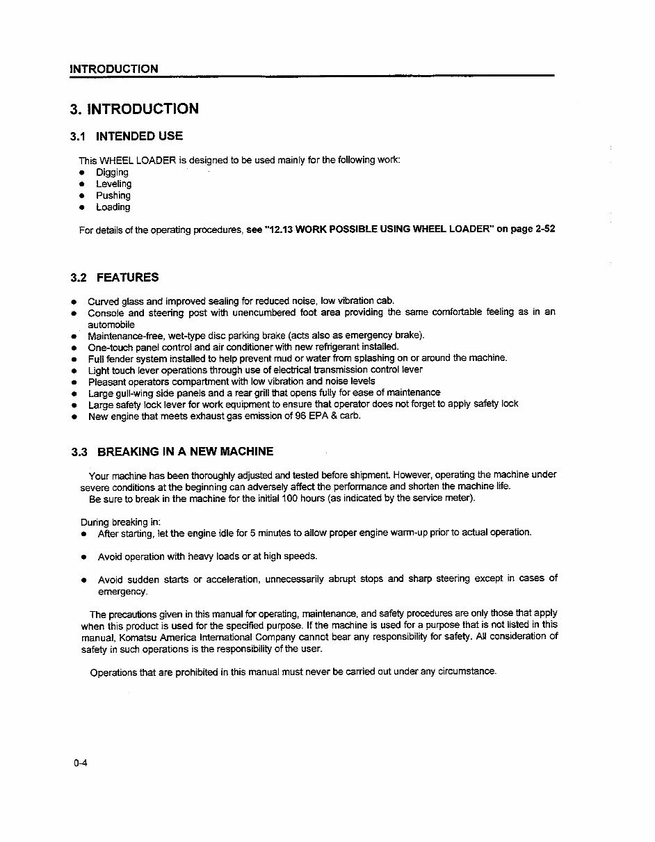 KOMATSU WA250-3 Wheel Loader Operation & Maintenance Manual (S/N: 53001 and up) preview img 5