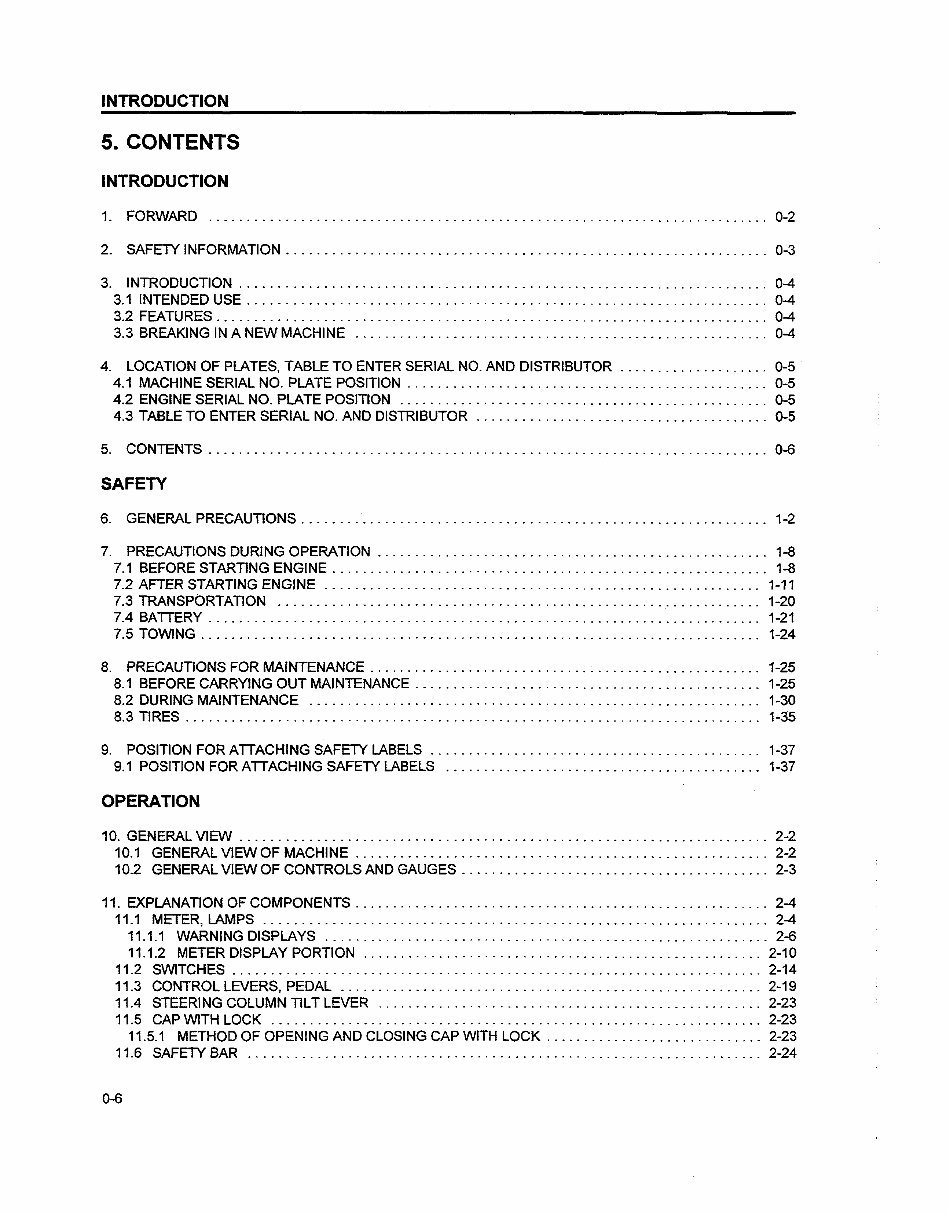 KOMATSU WA250-3 Wheel Loader Operation & Maintenance Manual (S/N: 53001 and up) preview img 7