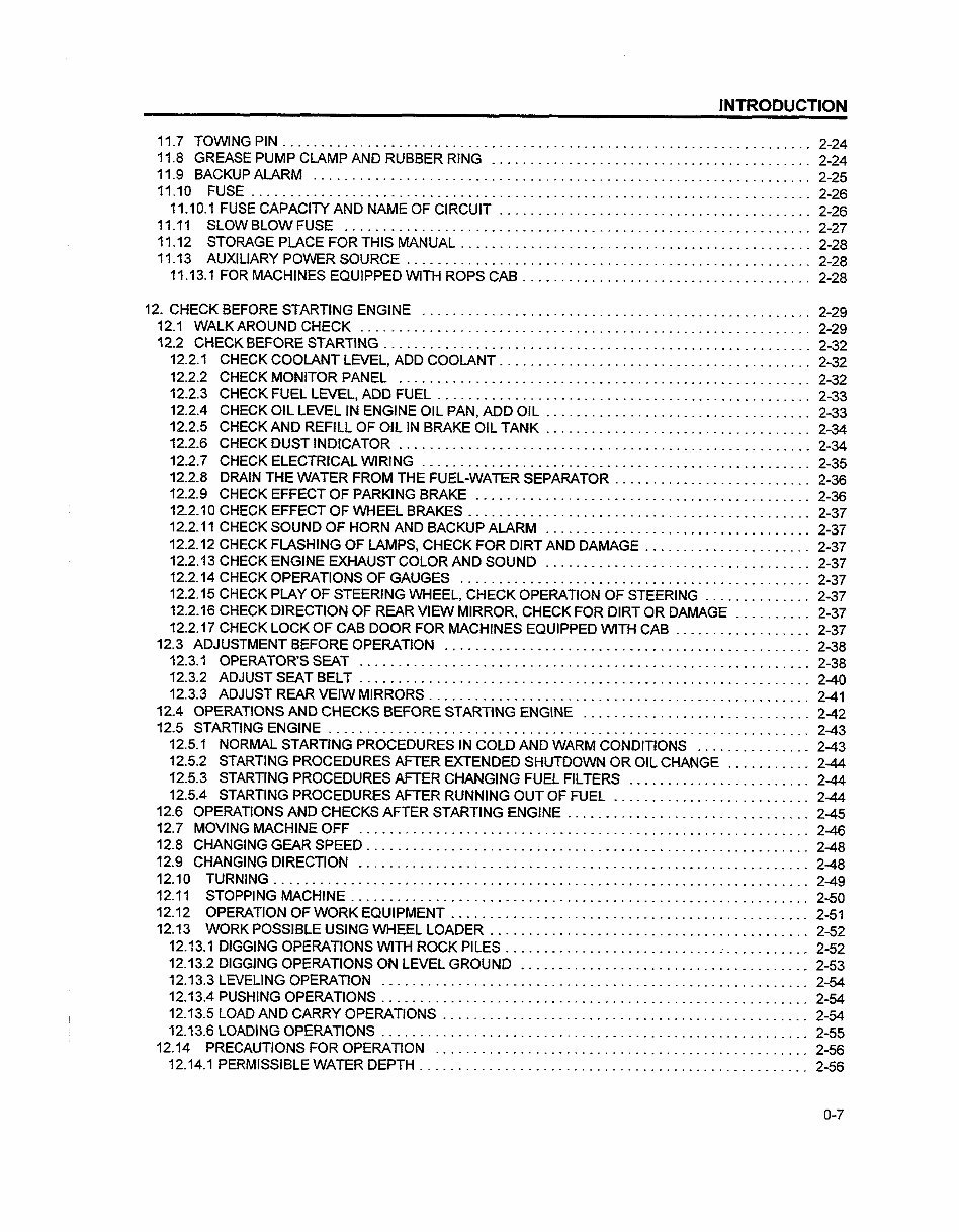 KOMATSU WA250-3 Wheel Loader Operation & Maintenance Manual (S/N: 53001 and up) preview img 8