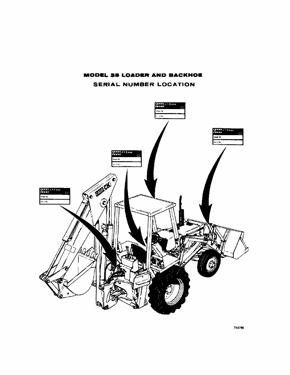 Case Model 35 Loader & Backhoe for the 580CK Series B Tractor Parts Manual Catalog - preview img 3