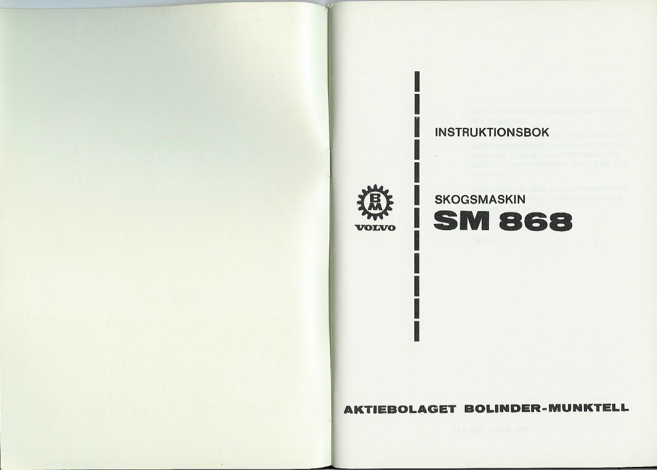 Instruktionsbok Volvo BM SM 868 preview img 2