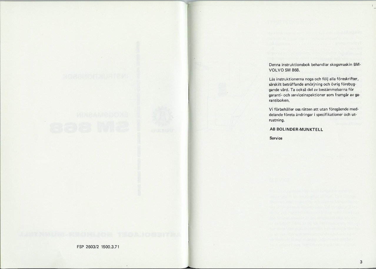 Instruktionsbok Volvo BM SM 868 preview img 3
