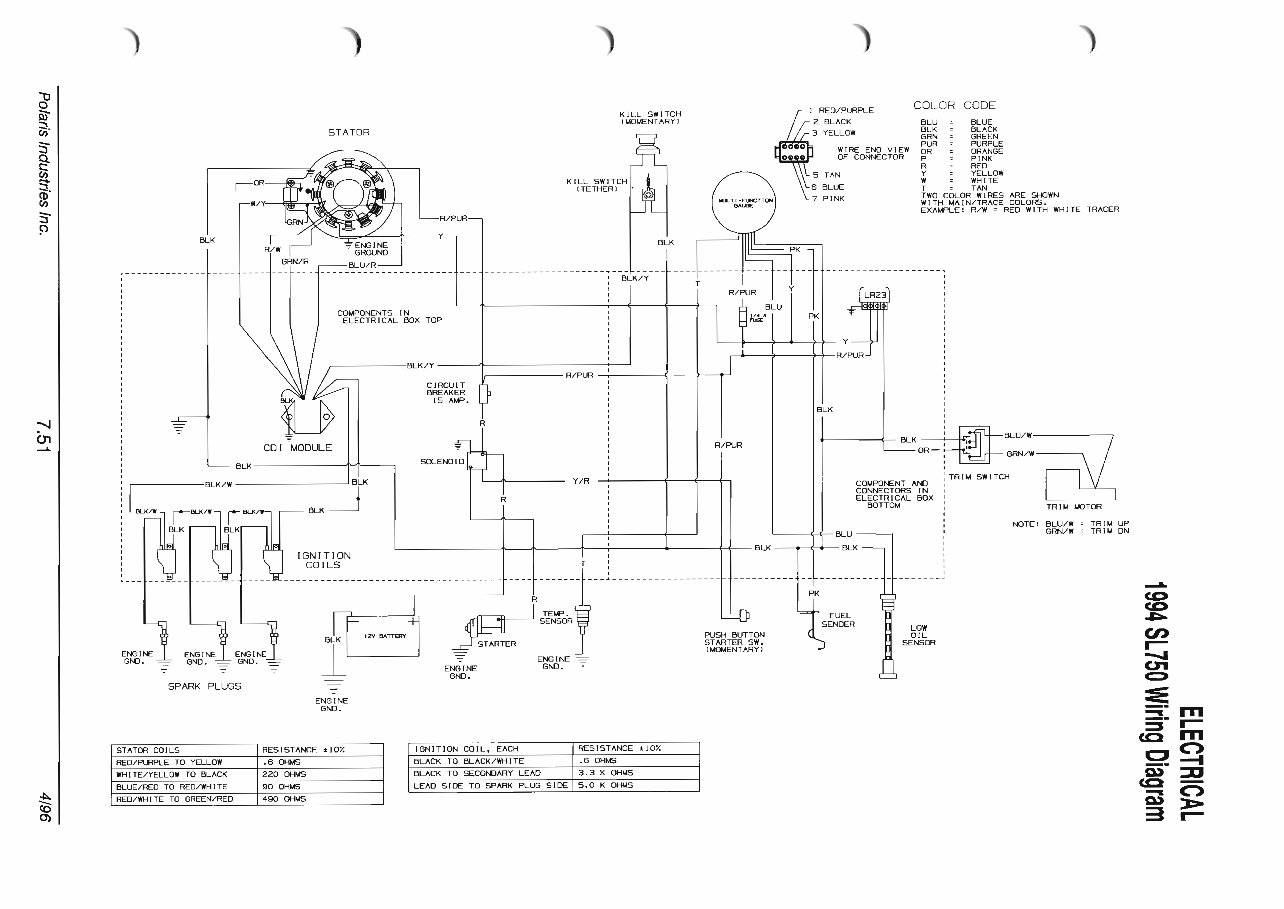 1992-2004 Polaris Watercraft 2-Stroke Wiring Diagrams Manual preview img 9