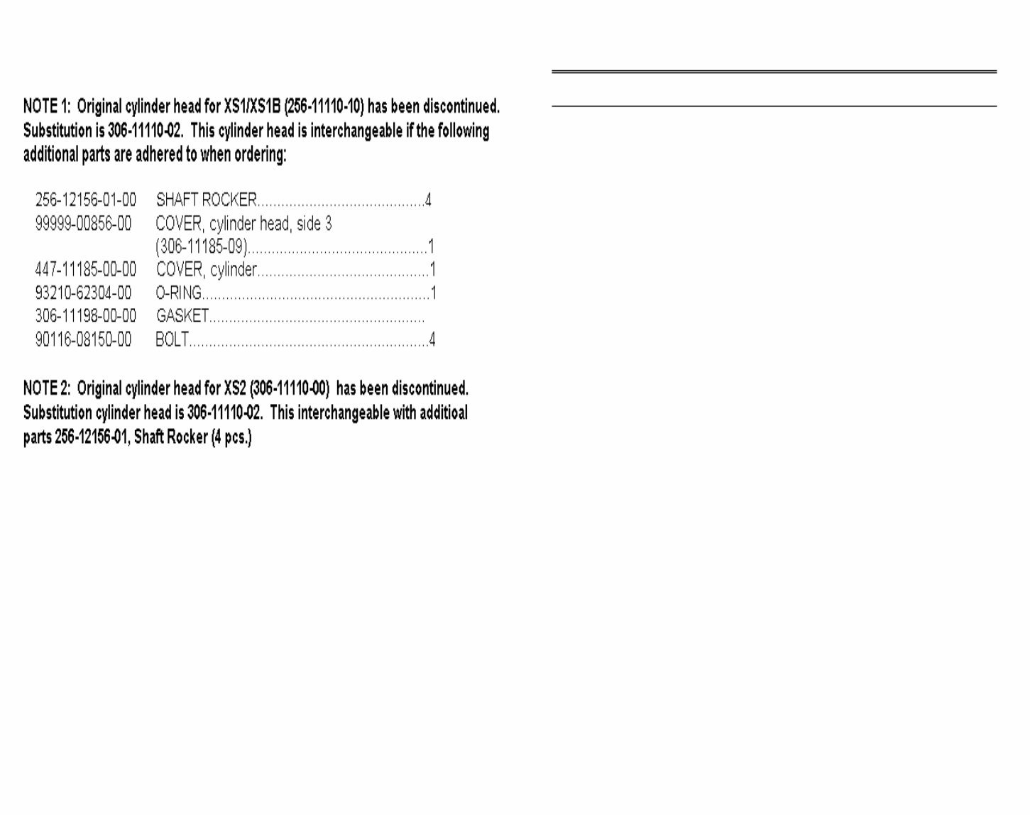 Yamaha XS1/XSB/XS2 TX650 Parts Catalog preview img 4