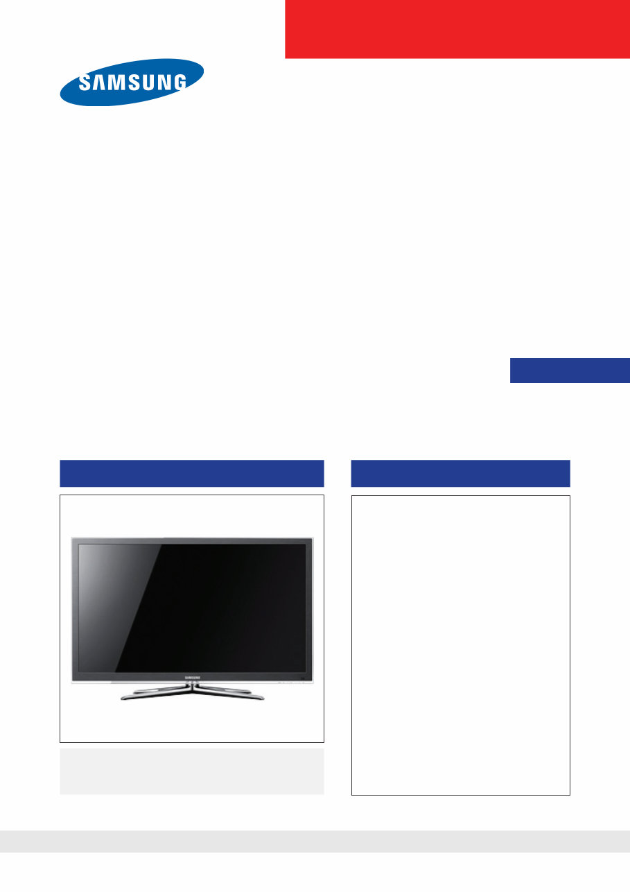 Samsung UE**C67*0*S Led TV Service Manual preview img 1