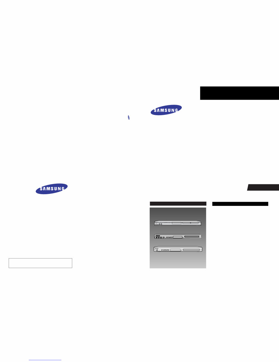 Samsung DVD-P350 / P355 DVD Player Service & Repair Manual preview img 1