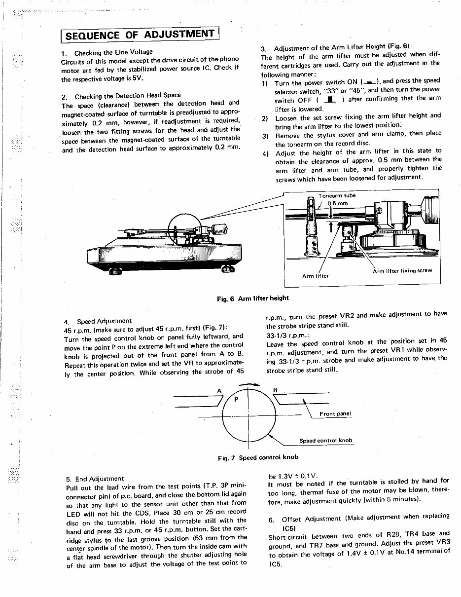 Denon DP30L Servo-Controlled Record Player Service Manual preview img 7