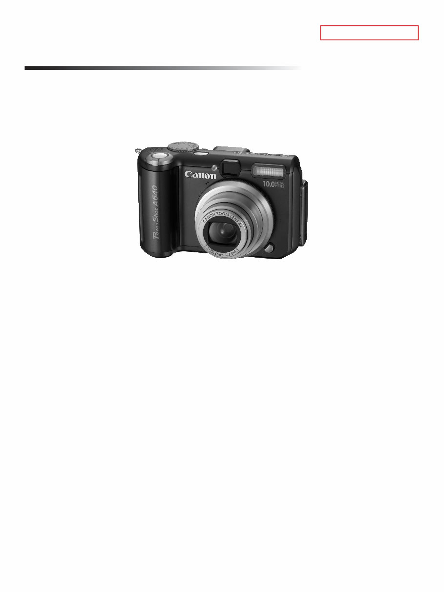 Canon PowerShot A640 A630 Parts Catalog preview img 1