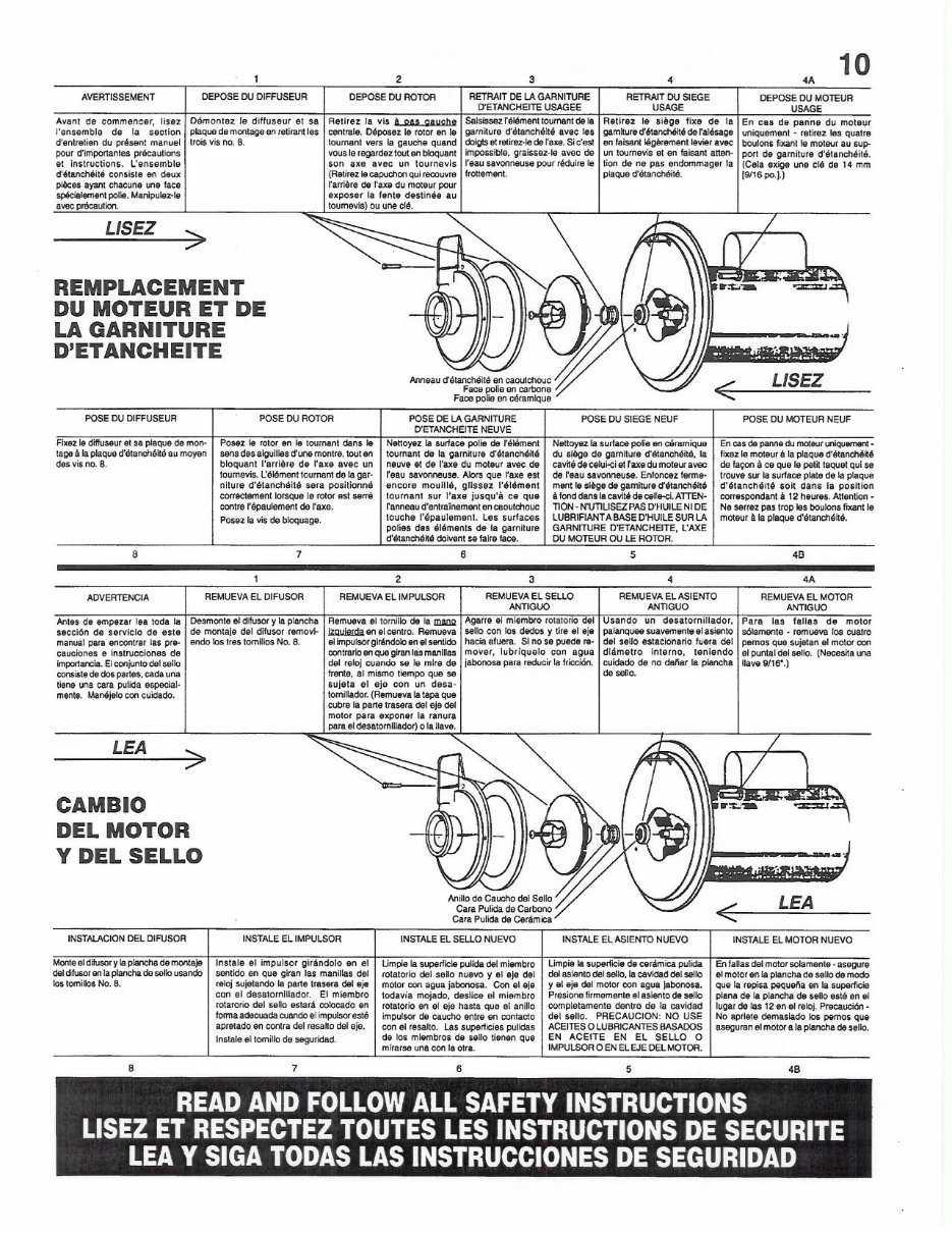 PENTAIR PINNACLE SWIMING POOL PUMP Service Manual preview img 10
