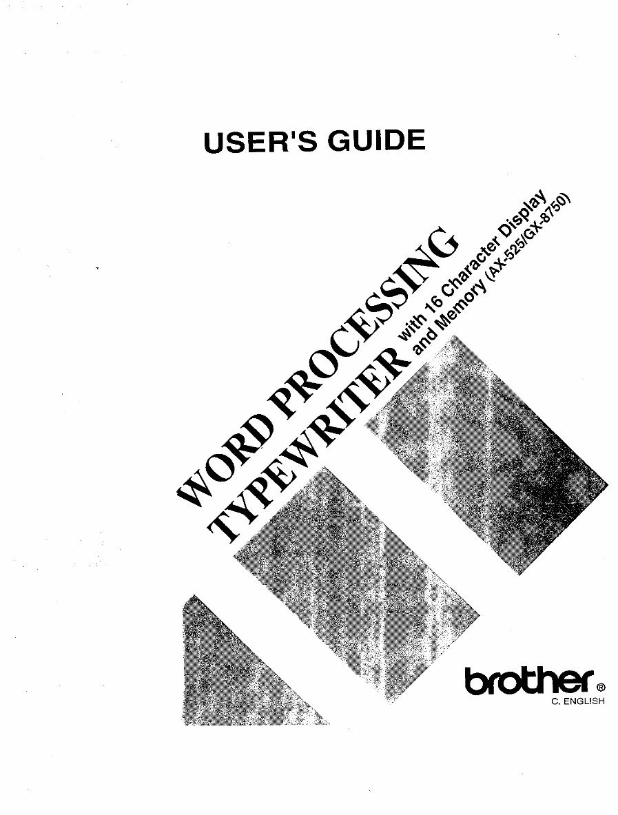 Brother-TypeWriter-AX525-User-Guide preview img 1