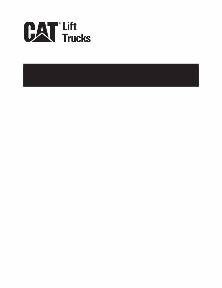 CAT Diesel Forklift Truck DP80N, DP90N Workshop Service Manual preview img 1