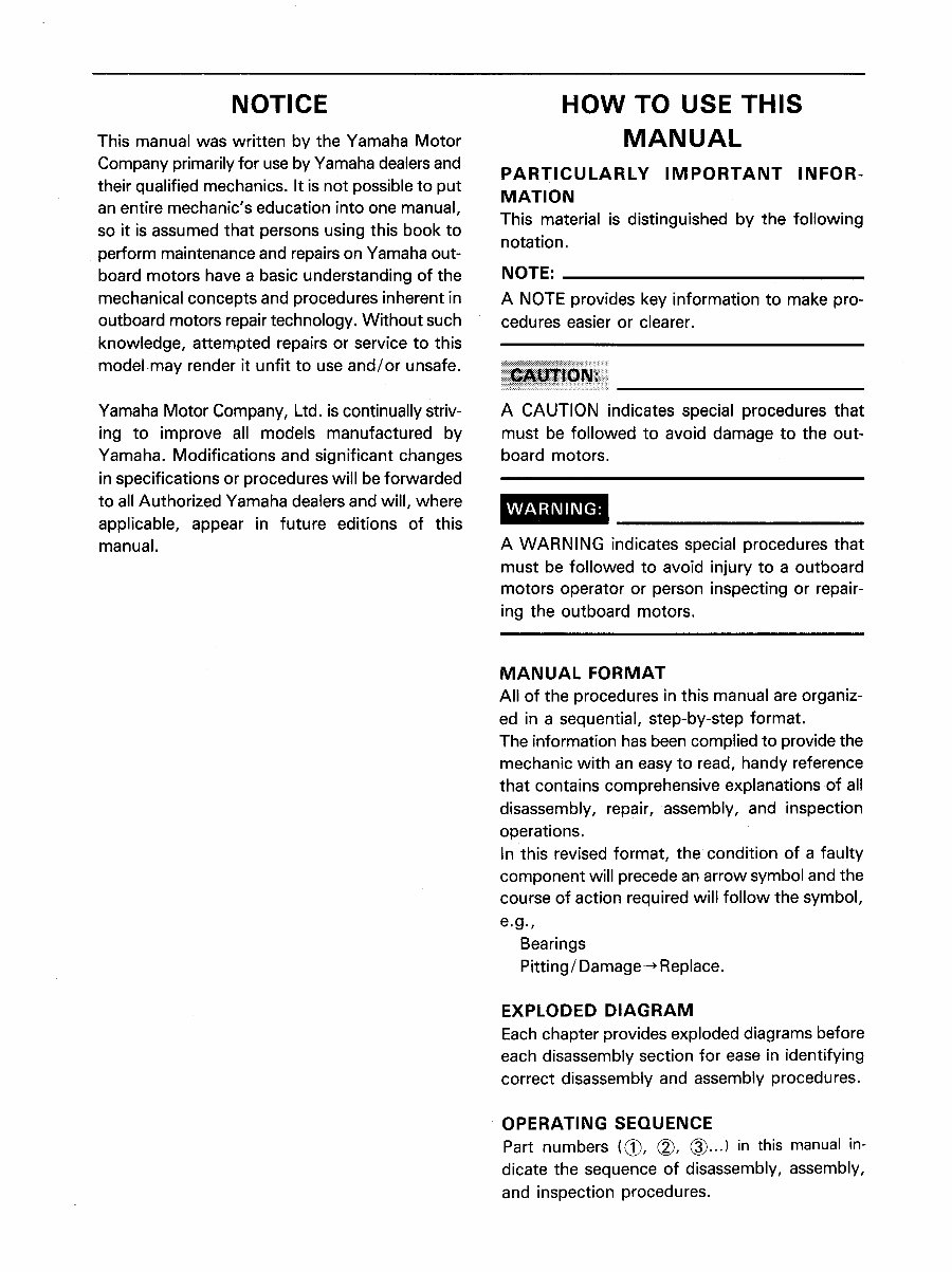 1987-1989 Yamaha 150/175/200HP 2-Stroke Outboard Service & Repair Manual preview img 4
