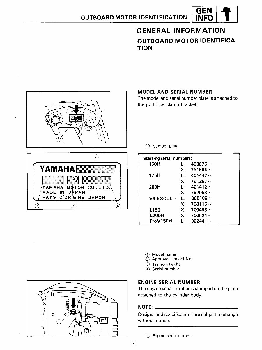 1987-1989 Yamaha 150/175/200HP 2-Stroke Outboard Service & Repair Manual preview img 8