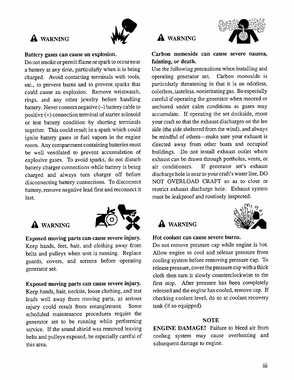 Kohler 4CCO/4CCFO/8CCO/7CCFO Marine Generator Sets Maintenance & Installation Manual preview img 5