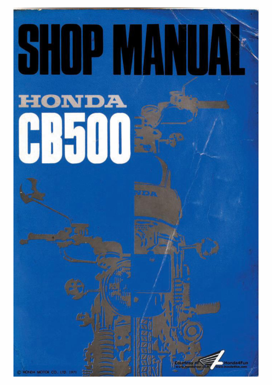 1971 Honda CB500F Service & Repair Manual preview img 1