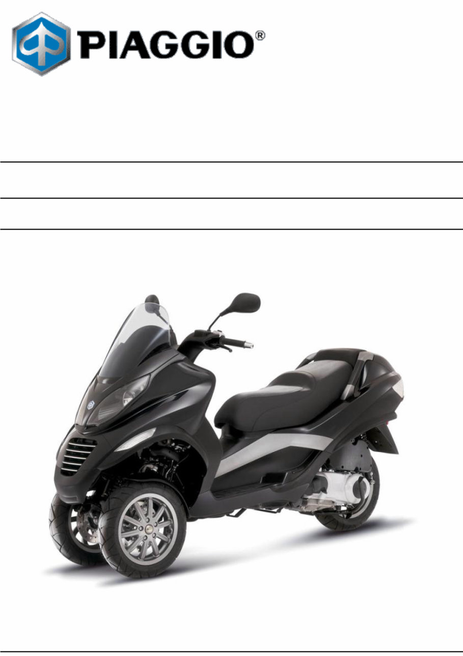 VESPA PIAGGIO MP3 250 MP3250 USA Parts Manual preview img 1