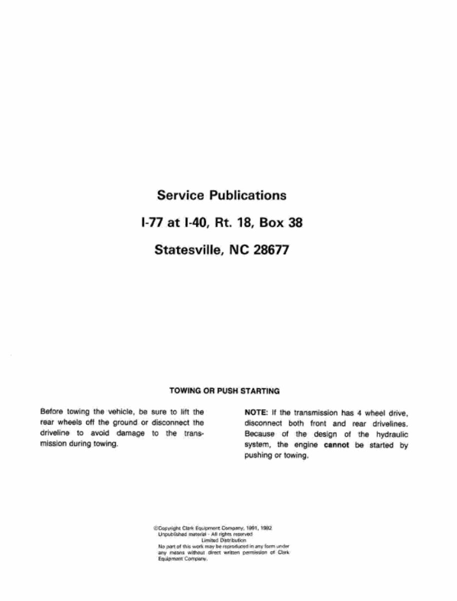 CLARK HURTH 24000 HR 4 SPEED POWERSHIFT Transmission Workshop Service Repair Maintenance Manual preview img 2