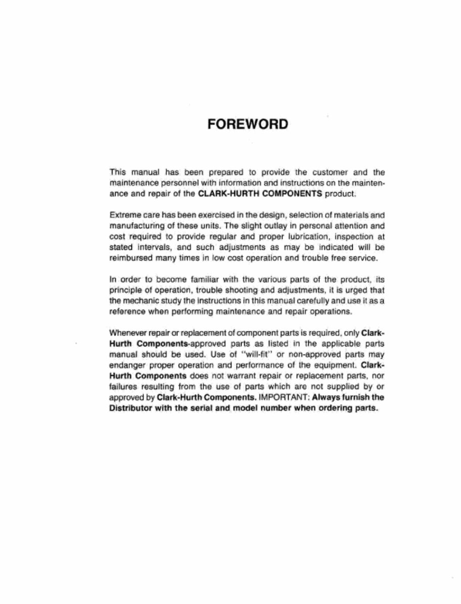 CLARK HURTH 24000 HR 4 SPEED POWERSHIFT Transmission Workshop Service Repair Maintenance Manual preview img 3