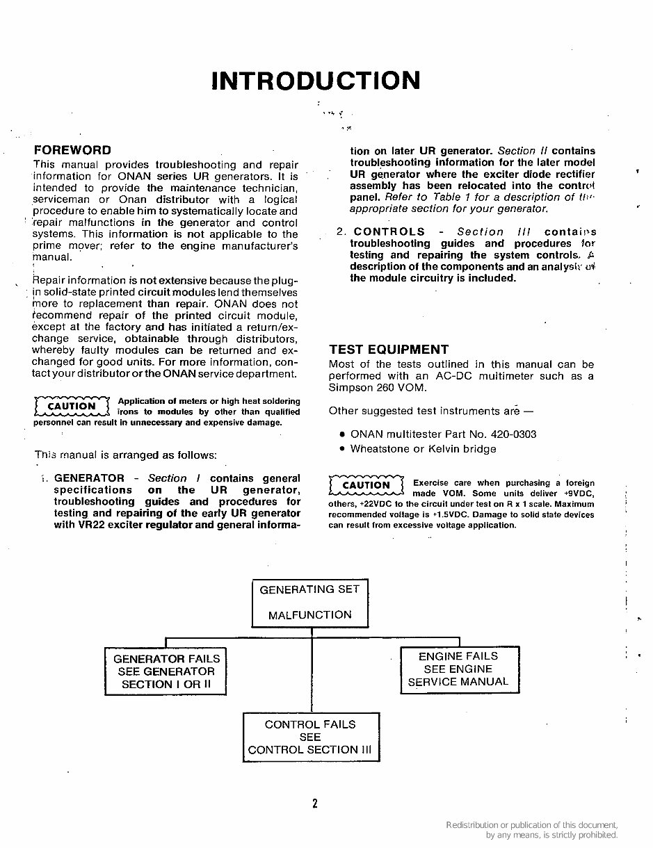 Onan 25 to 180 kW UR Generators and Controls OEM Service & Repair Manual preview img 5