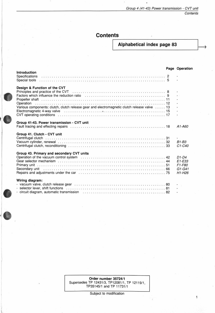 VOLVO 343 and 345 Transmission FACTORY Service Repair Manual preview img 3