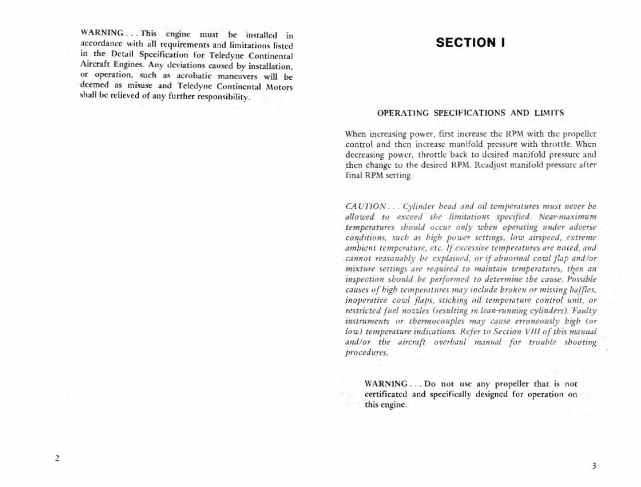 Continental TSIO-360 F & FB Aircraft Engine Operator's Owners Users Manual* preview img 4