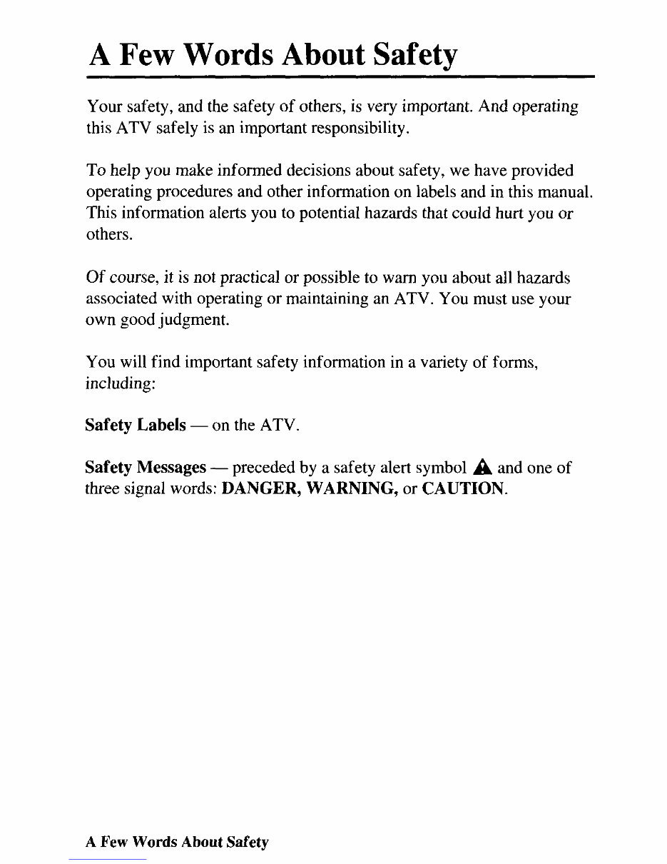 2004 Honda ATV TRX650 Fourtrax Rincon Owners Manual preview img 6