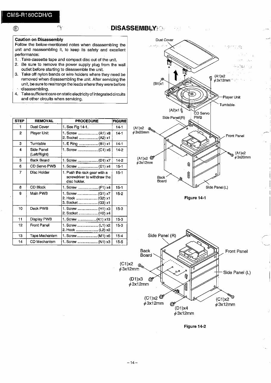 Sharp CMS R160CDG (BK) AUDIO CD PLAYER Repair Manual preview img 10