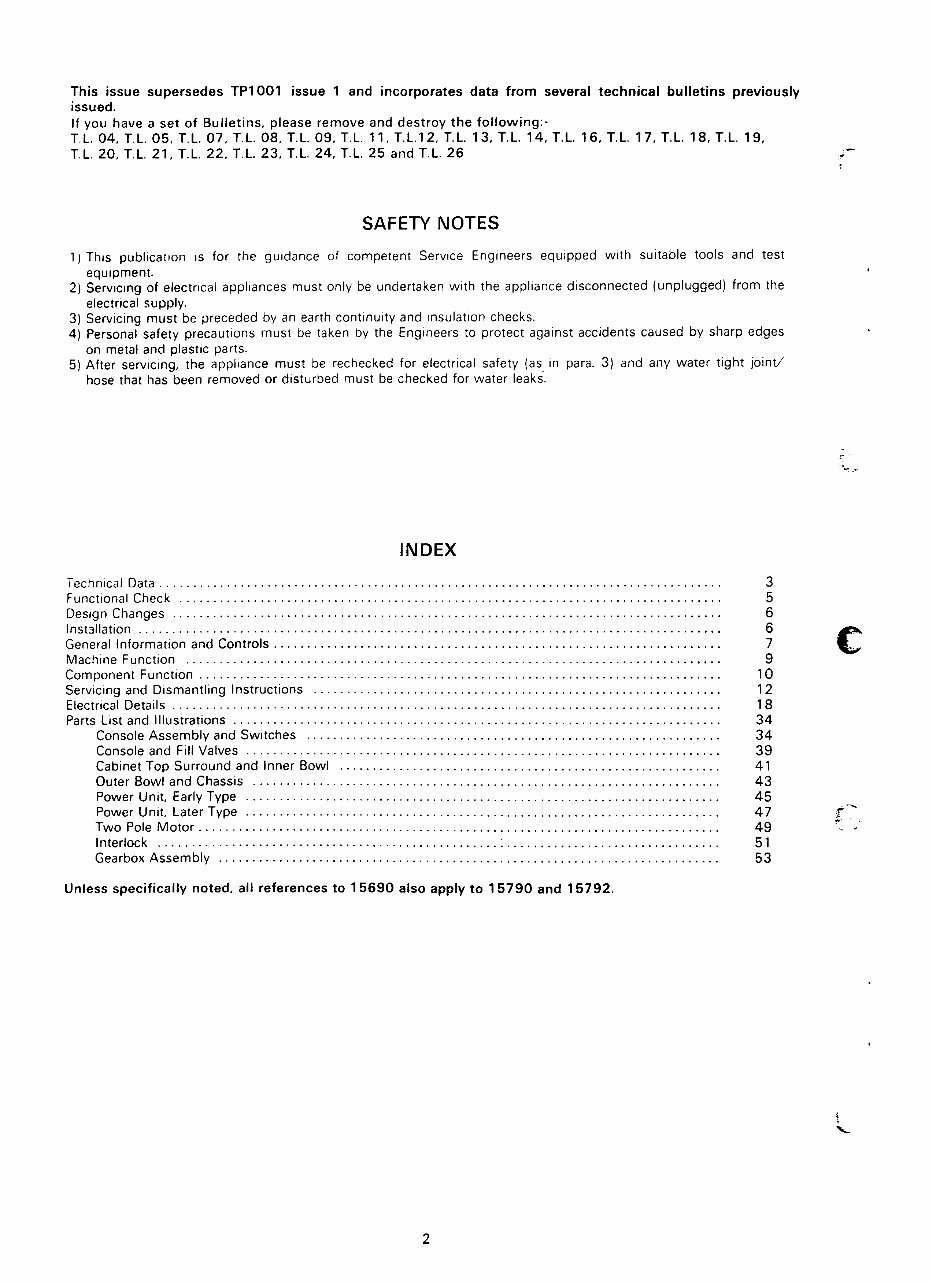 Hotpoint 15690 Automatic Washing Machine OEM Service & Repair Manual preview img 2
