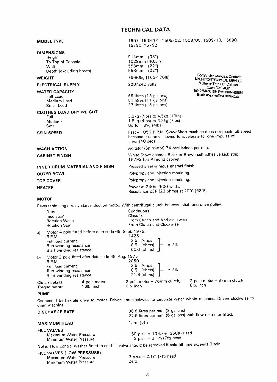 Hotpoint 15690 Automatic Washing Machine OEM Service & Repair Manual preview img 3