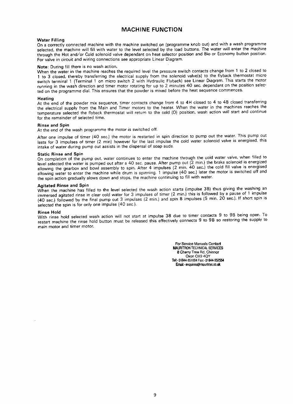 Hotpoint 15690 Automatic Washing Machine OEM Service & Repair Manual preview img 9