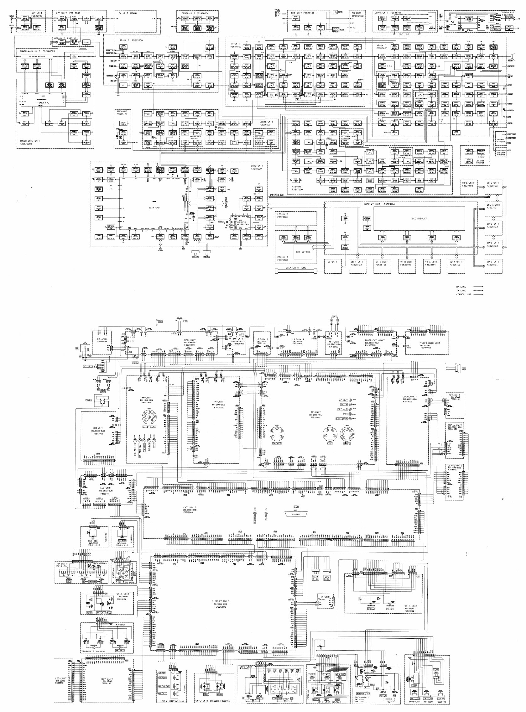 YAESU FT-1000 Transceiver SCHEMATIC Diagram Repair Manual preview img 1