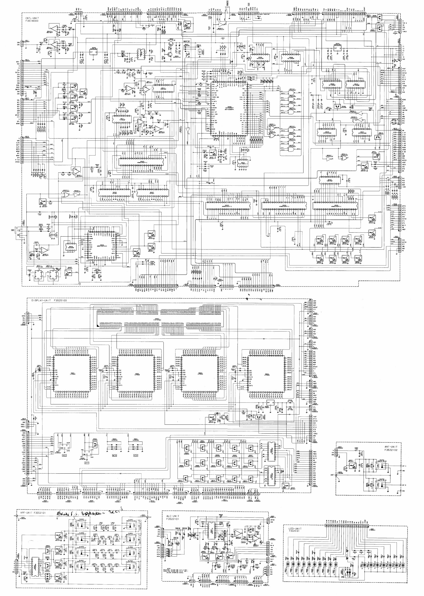 YAESU FT-1000 Transceiver SCHEMATIC Diagram Repair Manual preview img 2
