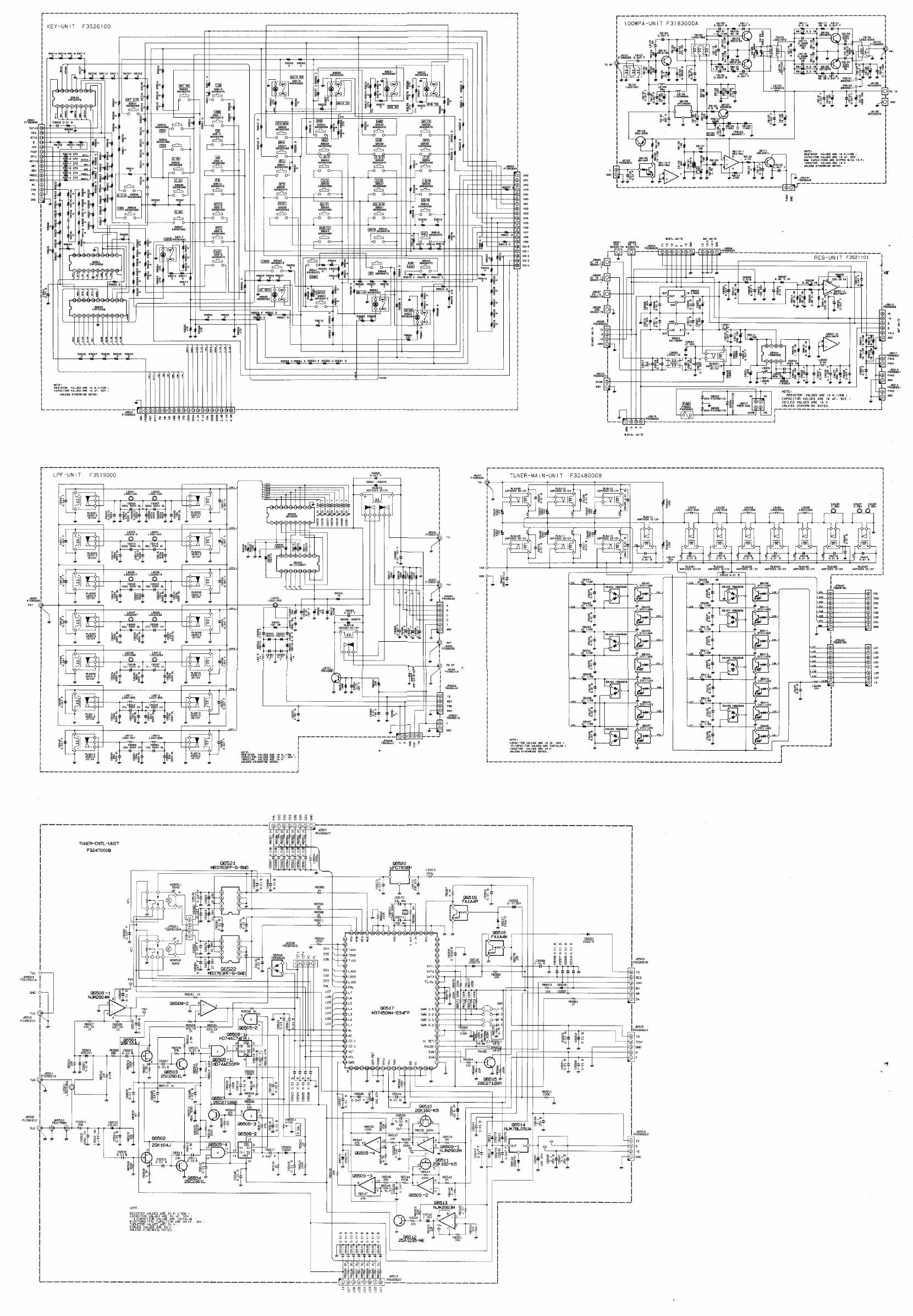 YAESU FT-1000 Transceiver SCHEMATIC Diagram Repair Manual preview img 5