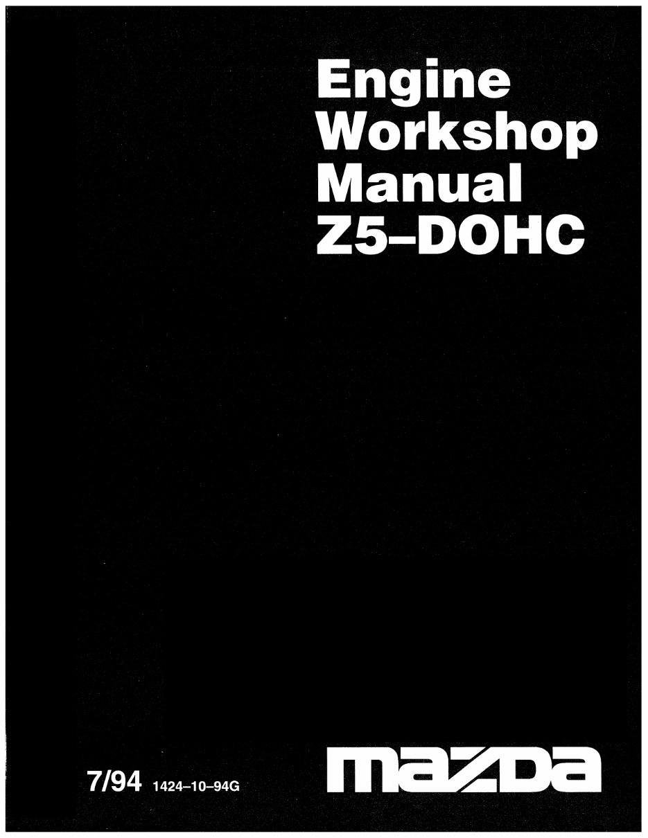 Mazda Z5 DOHC Engine OEM Overhaul & Repair Manual preview img 1