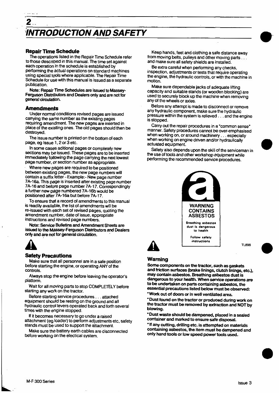 Massey Ferguson MF365 Tractor OEM Service & Repair Manual preview img 5