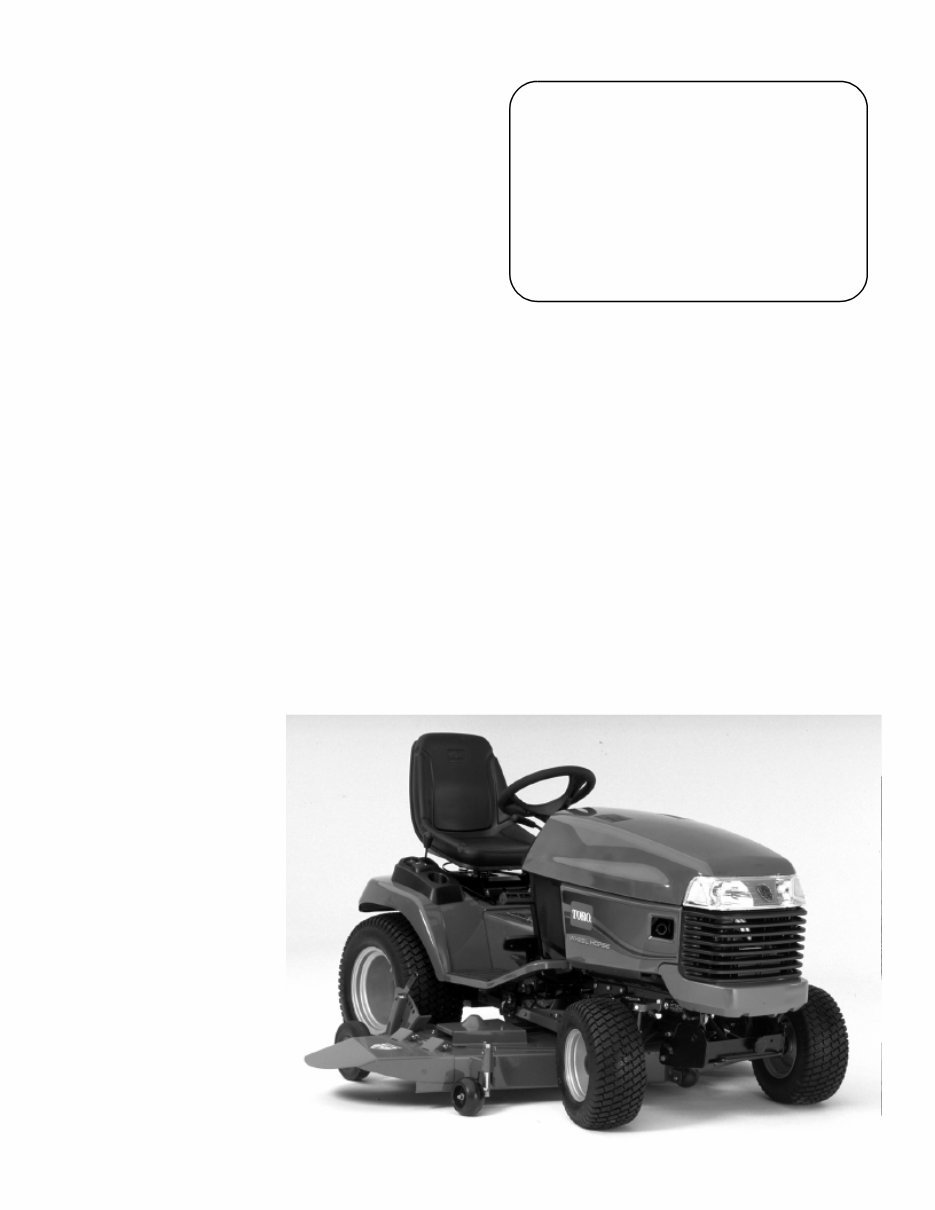 Toro 5XI Series Tractor Service Manual preview img 3