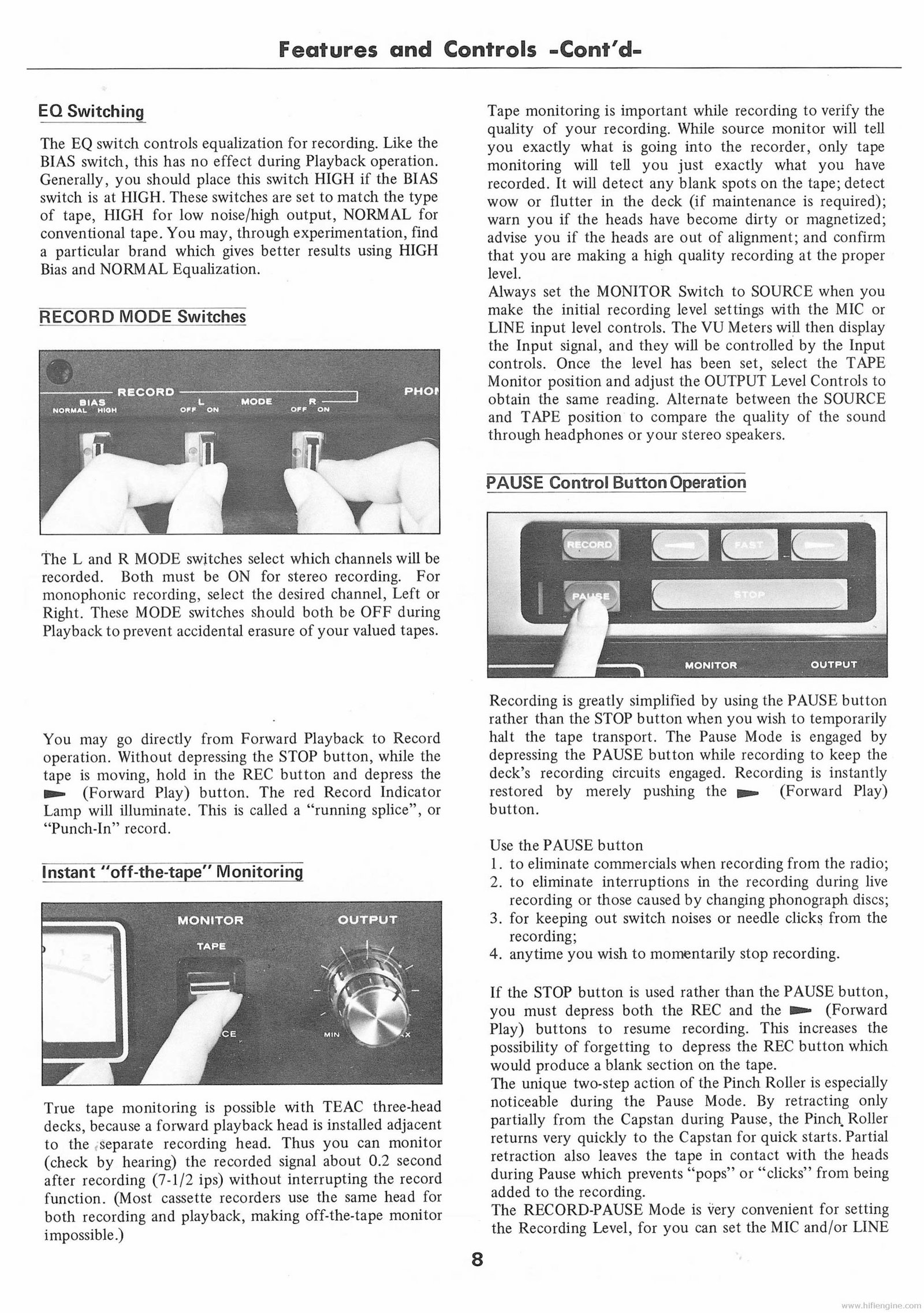 TEAC 5500 STEREO TAPE DECK Instruction Manual preview img 10