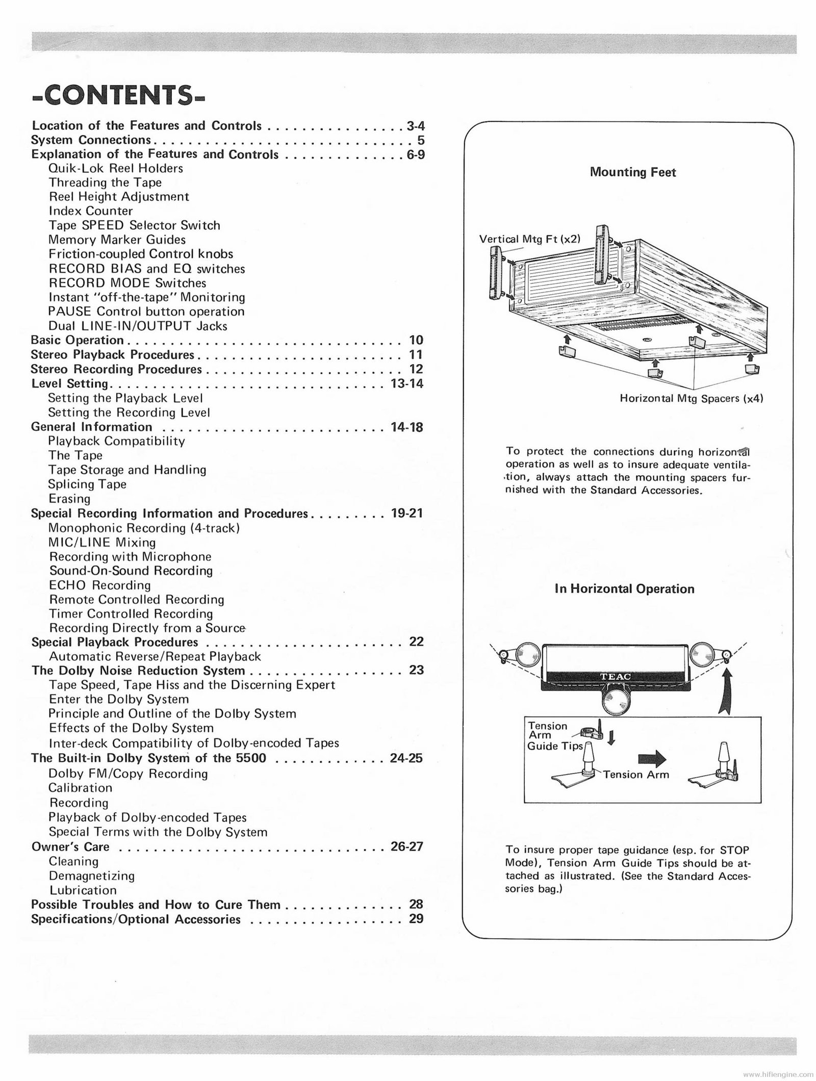 TEAC 5500 STEREO TAPE DECK Instruction Manual preview img 2
