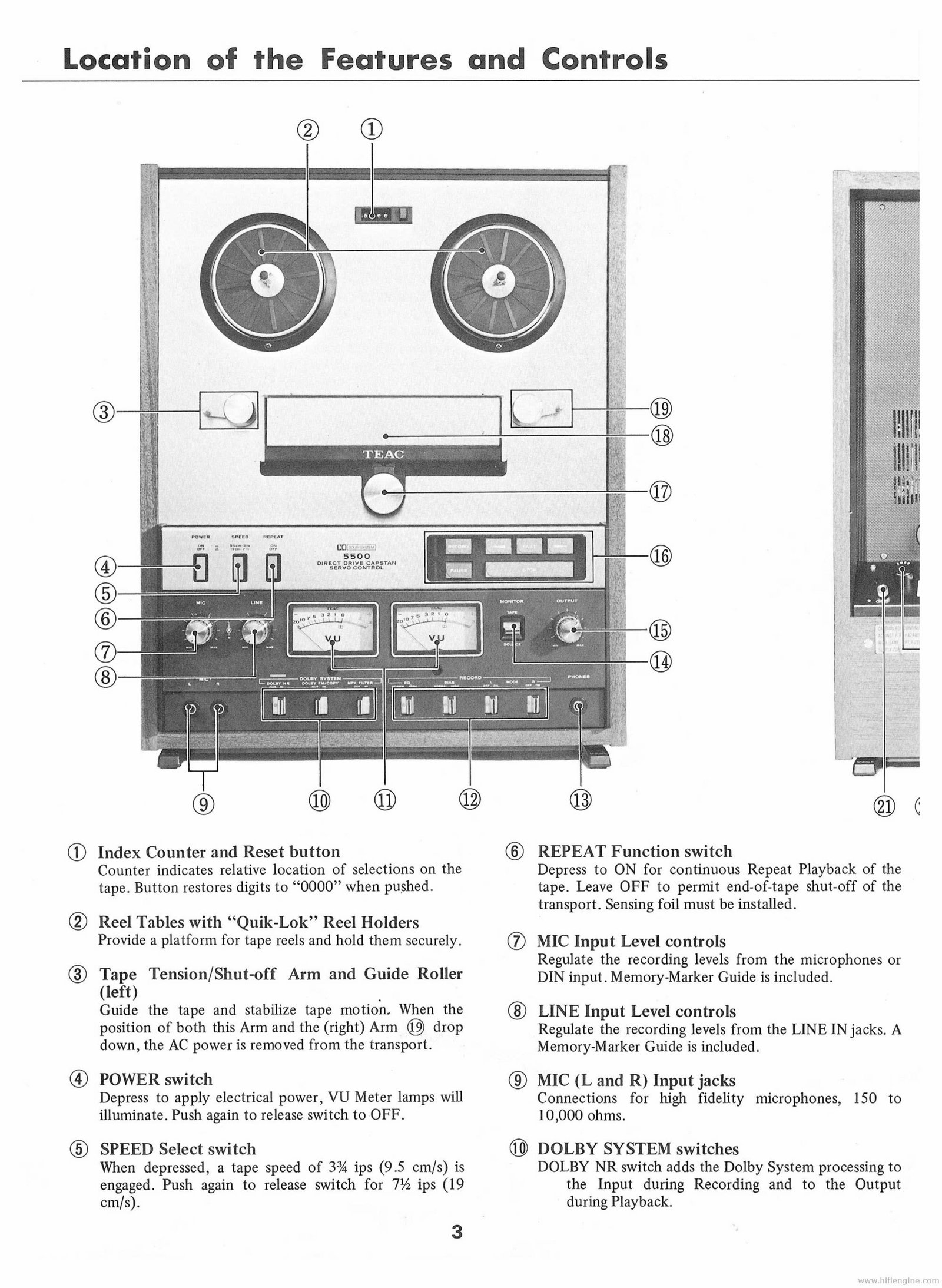 TEAC 5500 STEREO TAPE DECK Instruction Manual preview img 5