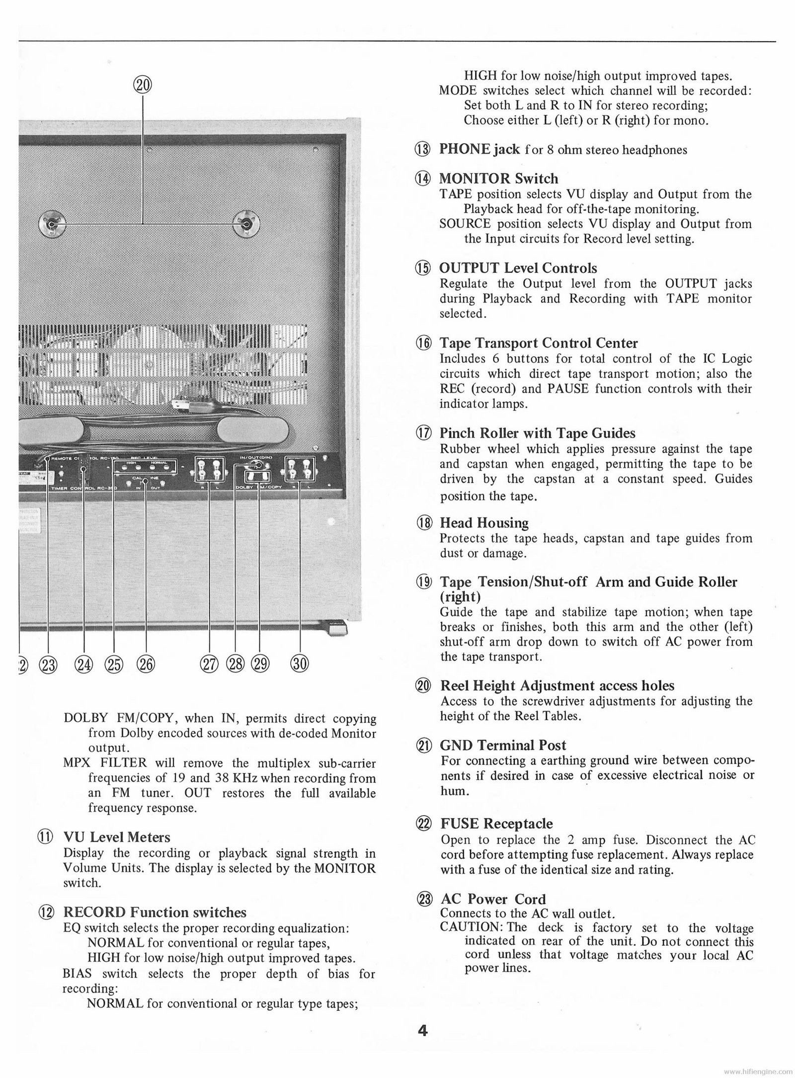 TEAC 5500 STEREO TAPE DECK Instruction Manual preview img 6