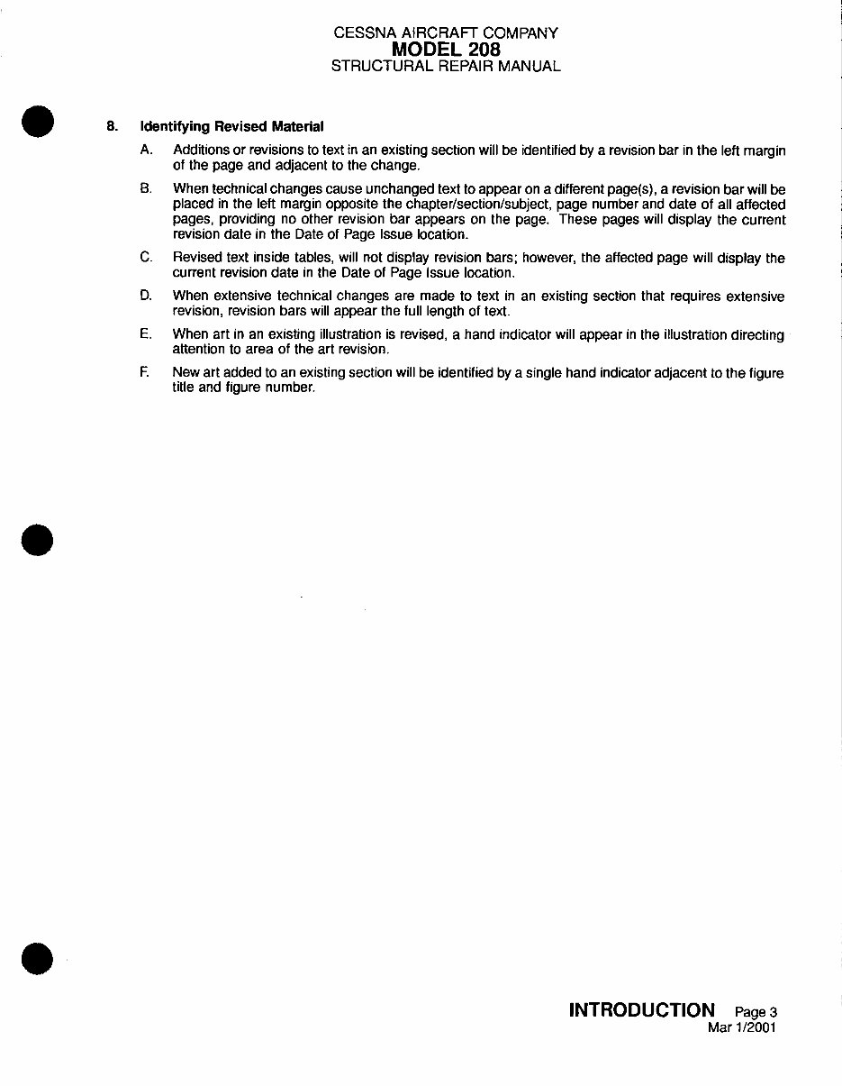 CESSNA CARAVAN AIRCRAFT 208 STRUCTURAL Repair Manual D5132-5 preview img 5