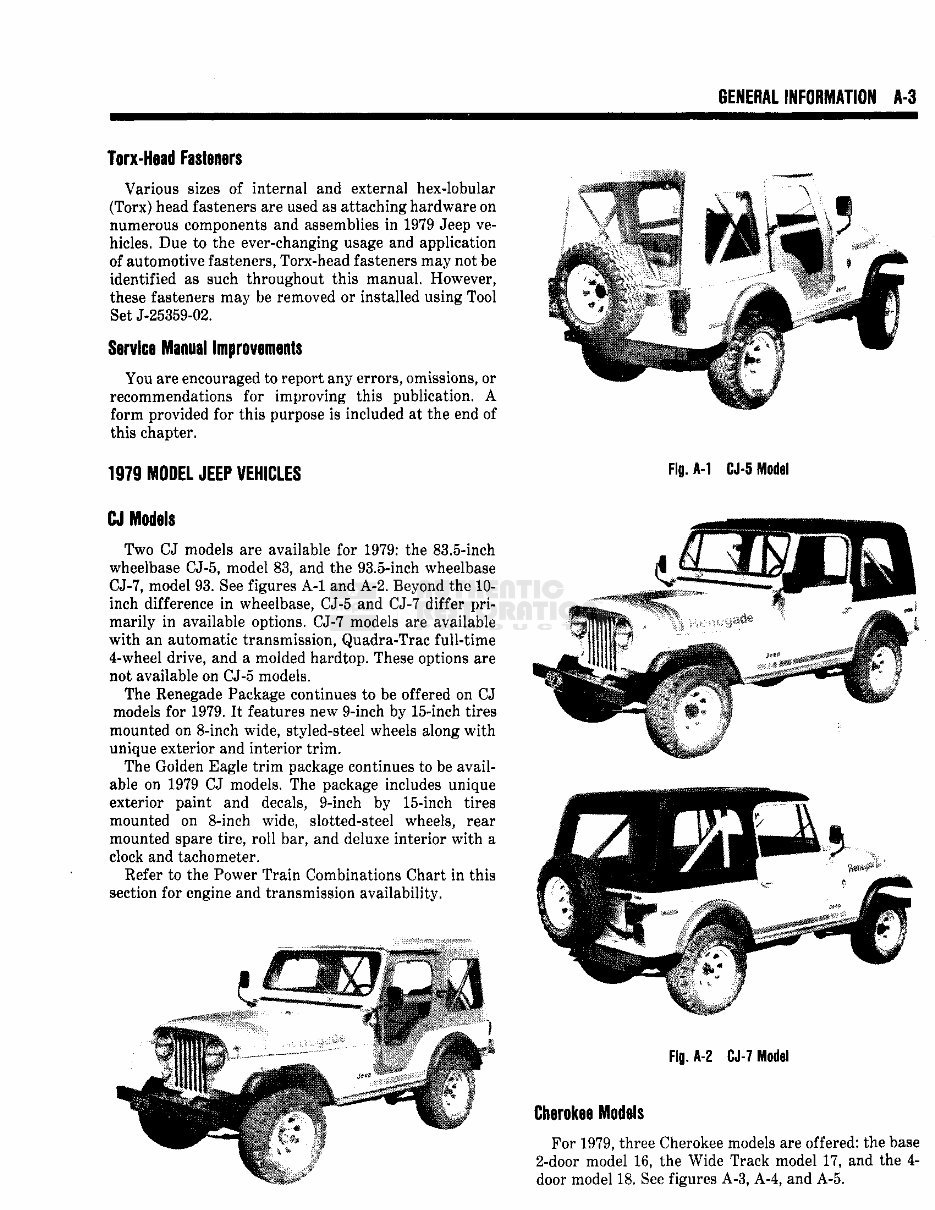 1979 Jeep Cj5 Renegade Service & Repair Manual preview img 6