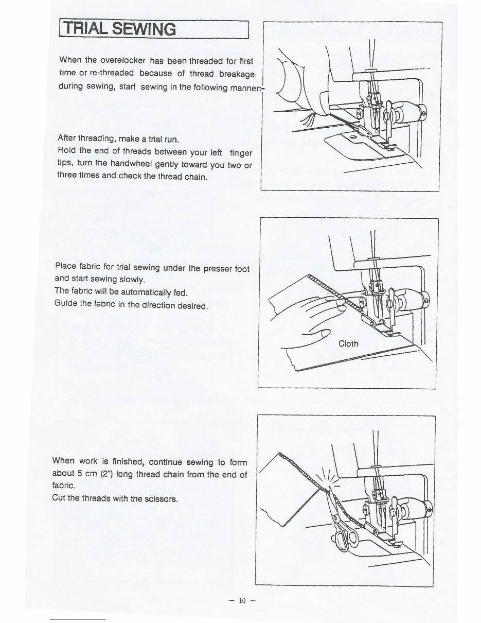 Empisal S4D overlocker sewing machine instruction manual preview img 10