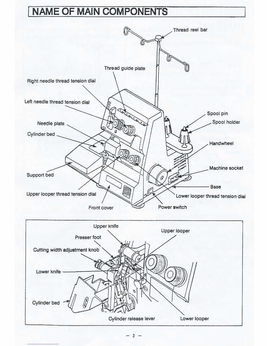 Empisal S4D overlocker sewing machine instruction manual preview img 3