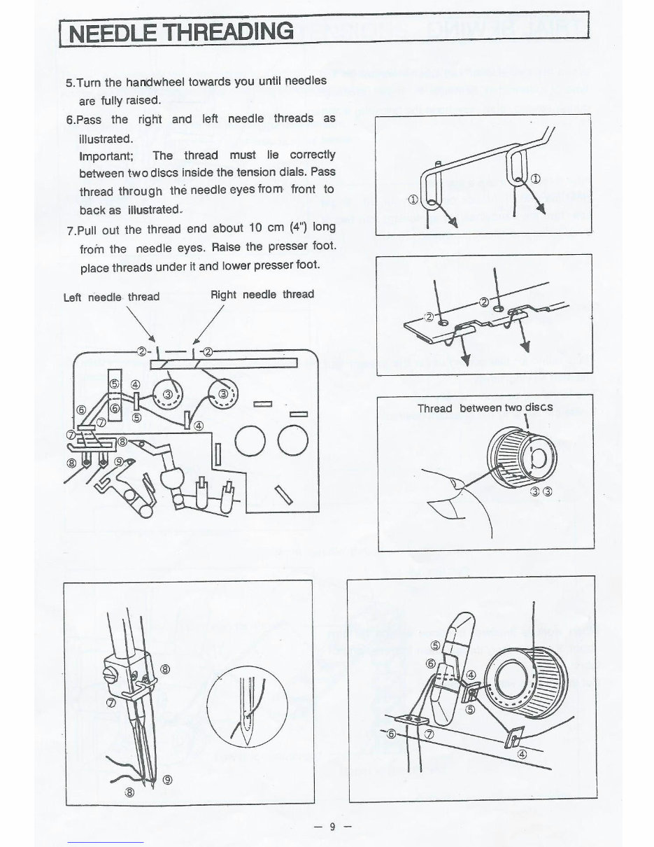 Empisal S4D overlocker sewing machine instruction manual preview img 9